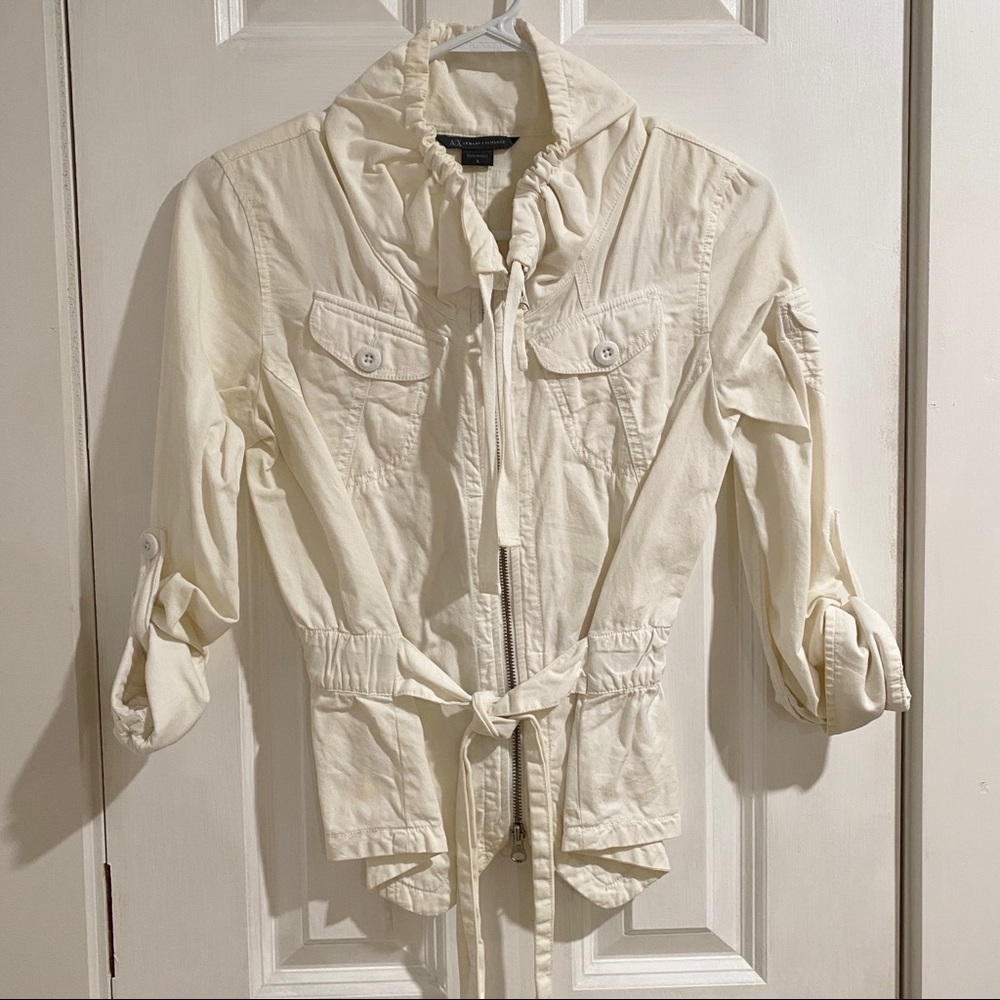 Armani Exchange white jacket